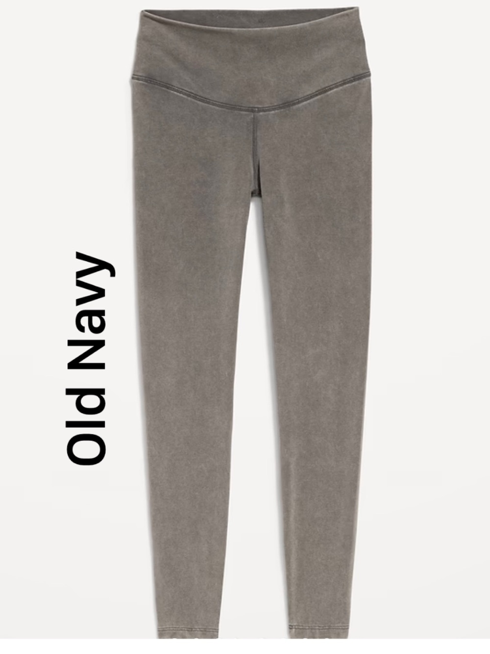 Old Navy Girls' Gray High-Waist Mineral-Wash Leggings